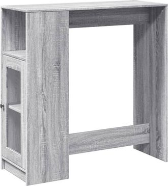 vidaXL Mesa Alta Bar Con Estantes Gris Sonoma 101x40x103,5 Cm Vidaxl