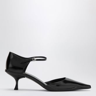 Prada D&eacute;collet&eacute; aperte ai lati nere in pelle spazzolata