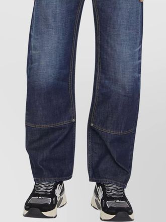 Palm Angels denim high-rise straight-leg jeans