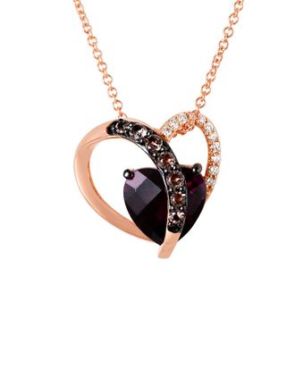 Le Vian 14K Rose Gold 2.20 Ct. Tw. Diamond & Gemstone Pendant Necklace