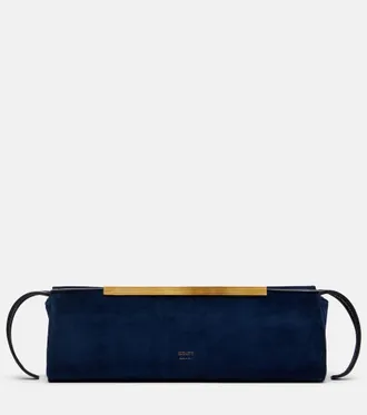 Khaite Donna suede clutch