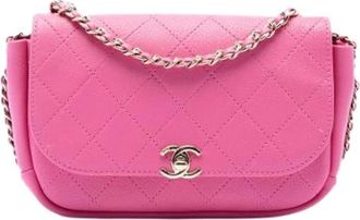 Chanel Pre-owned Vintage Flap Crossbody - - Pre-owned - Donna - Rosa - ONE SIZE