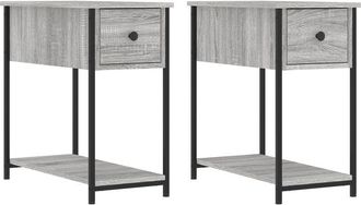 vidaXL Vidaxl - Bedside Cabinets 2 pcs Grey Sonoma 30x60x60 cm Engineered Wood