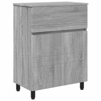 vidaXL Unidad De Tocador De Ba&ntilde;o Sonoma Gris 60 X 35 X 80 Cm Vidaxl
