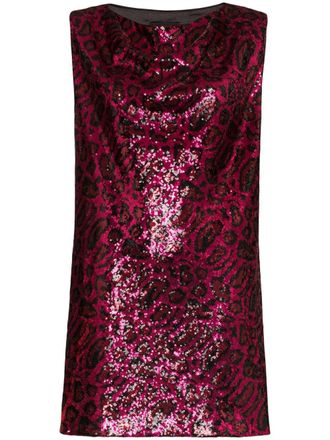 Rta Stevie sequin mini dress - women - Polyester - S - Red