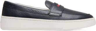 Bally ribbon-detail slip-on sneakers - men - Calf Leather/Polyester/Rubber/Bovine Split Leather - 40.5 - Blue