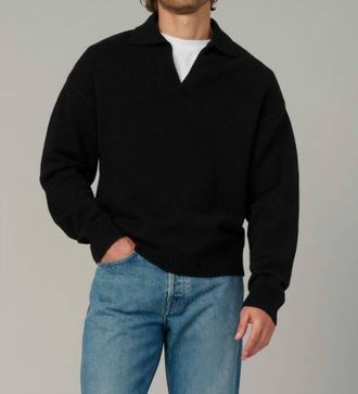 Joe's Relaxed Polo Sweater In Black