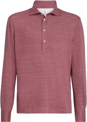 Brunello Cucinelli Jersey polo shirt in Coral at Nordstrom, Size Xxx-Large Eu