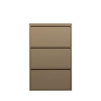 Woood Mueble para zapatos de 3 puertas de metal l66cm - beige