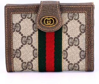 Gucci Brown Gg Supreme Leather Wallet (Bi-Fold) (Pre-Owned)
