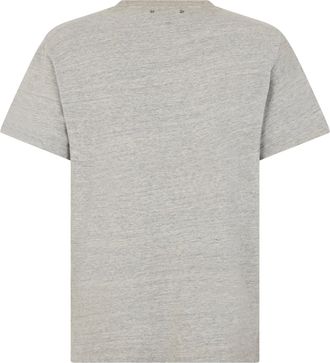 Golden Goose Mens T-Shirt Vintage Print Heather Grey Cotton T-Shirts And Polos