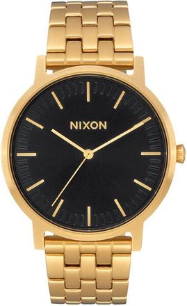 Nixon Porter Bracelet Watch, 40mm in All Gold /Black at Nordstrom