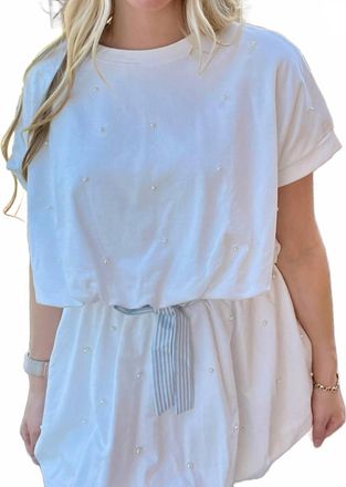 Peach Love California Luxe Cloud Top In White