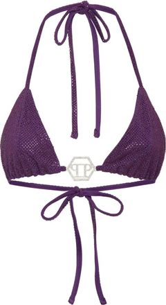 Philipp Plein Badmode, Dames, Paars, S, Katoen, Top Bikini Stones