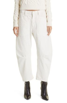 Nili Lotan Shon Corduroy Pants in Winter White at Nordstrom, Size 4