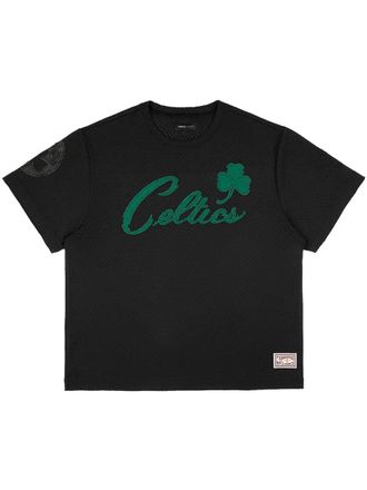 Purple Boston Celtics mesh T-shirt - men - Polyester - S - Black