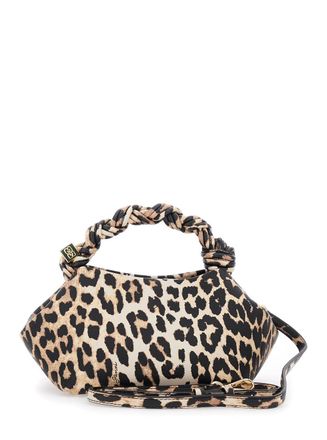 Ganni Womens Handbag Bou Brown Fabric Polyester Handbags Hand Bags