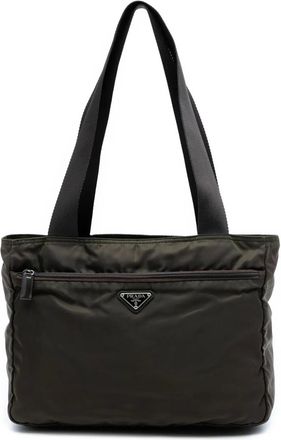 Prada Borsa tote in tessuto 2000-2013 - Verde