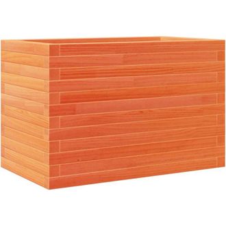 vidaXL Jardinera De Madera Maciza De Pino Marr&oacute;n Cera 70x40x46 Cm Vidaxl