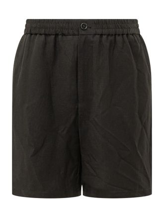Ami Black Solid Shorts