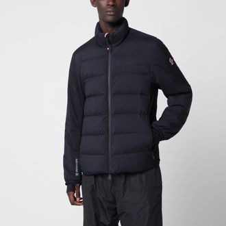 Moncler Giacca con zip blu navy in nylon