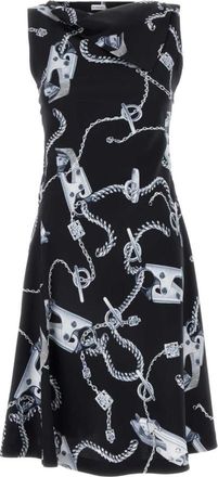 Burberry Black Printed Viscose Dress