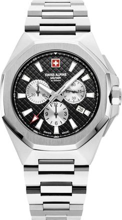 Swiss Alpine Military Chronograph 42 mm Avenger - Heren - Accessoires - Grijs - Maat: ONE Size