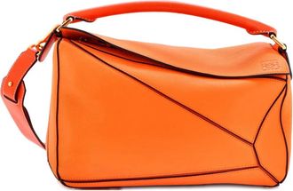 Loewe Puzzle Bag Leather Large satchel - Oranje