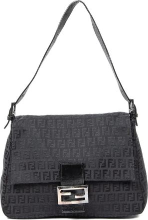 Fendi Borsa a spalla Mamma Baguette - Nero