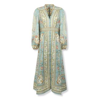 Zimmermann Roselight Plunge Midi Dress - female - Zimmermann - Midi Dresses - Multicolor - M - Dresses