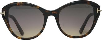 Tom Ford Womens Leigh Ft0850 F 55B Brown Sunglasses - One Size