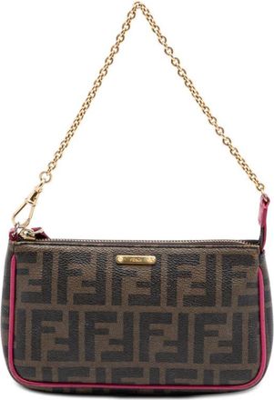Fendi Pre-owned Fendi Zucca Spalmati Chain Pochette Ladies FUBIW25I9PXEACIX