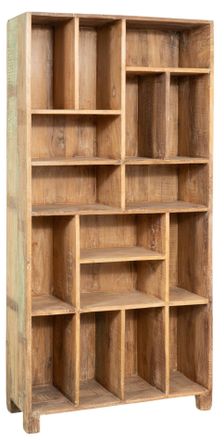 Biscottini International Librer&iacute;a De Madera Maciza Reciclada Con Acabado Envejecido