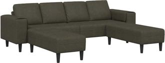 vidaXL Sofa Set Army green Faux suede leather vidaXL