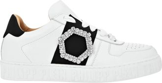 Philipp Plein Leren Lo-Top Sneakers - Dames - Sneakers - Wit - 35 EU - Leer - Schoenen