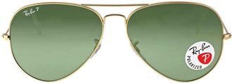 Ray-Ban Aviator Classic Polarized Green Unisex Sunglasses RB3025 001/58 62