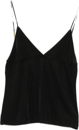 Saint Laurent Satin Cami Top - Dames - Tops zonder mouwen - Zwart - M - Satijn - Tops