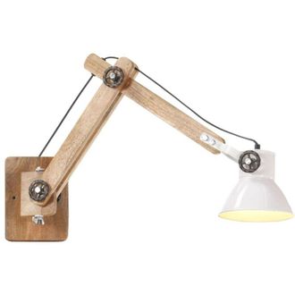vidaXL Lampada da Parete Stile Industriale Bianca Rotonda E27 vidaXL