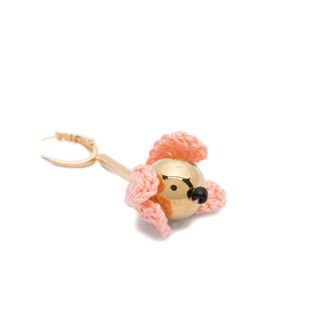 La DoubleJ Crocheted Knit with Gold Earrings - Gold