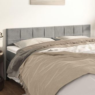 vidaXL Cabeceros 2 Unidades De Terciopelo Gris Claro 80x5x78/88 Cm Vidaxl