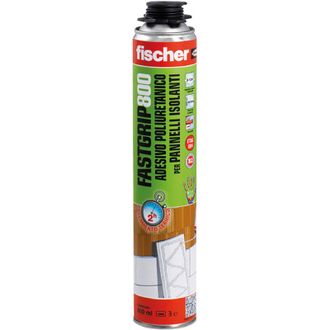 Fischer SCHIUMA POLIURETANICA ADESIVA FASTGRIP FASTGRIP 800 ml 800 - per pistola- 12 pezzi - FISCHER