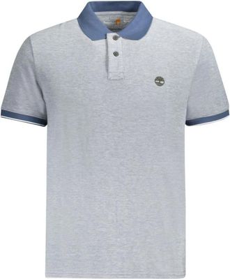 Timberland Blauw Poloshirt met Borduursel - Heren - Polos - Blauw - M - Katoen - Tops