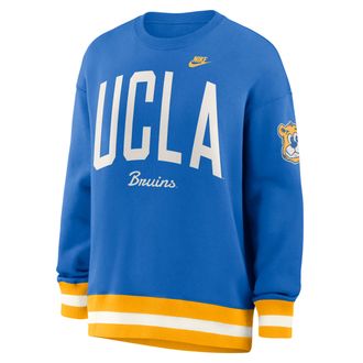 Nike Jordan UCLA Legacy Nike Womens College Pullover Crew in Blue | 040H0K9TUCV-V89