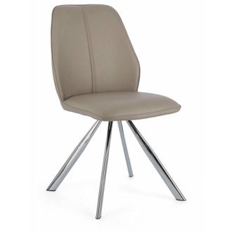 BIZZOTTO Sedia Maxwell con struttura in compensato, per arredo interno 44 x 62 x h 88 cm -Tortora / Confezione da 1 pezzo