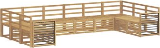 vidaXL Conjunto De Sof&aacute;s De Exterior 10 Uds. Blanco Vidaxl