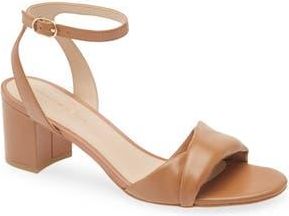 Stuart Weitzman Everly Block Heel Sandal in Tan at Nordstrom Rack, Size 9.5