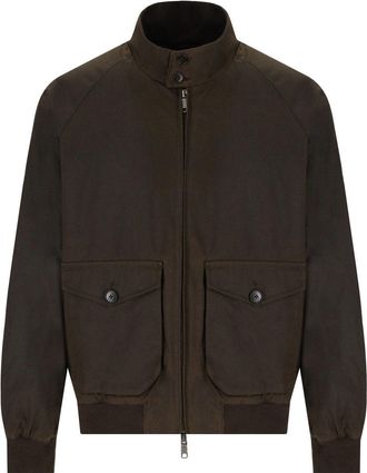 Baracuta BOMBER G9 WAXED POCKET VERDE MILITARE BARACUTA