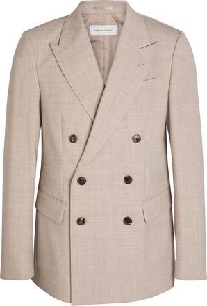Dries Van Noten Barry Double-breasted Woven Blazer - Sand - 50 (IT40/ UK6)