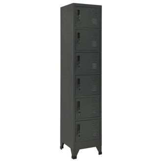 Berkfield Home Locker Cabinet Anthracite 38x40x180 cm Steel in Black | Size: 38 x 40 x 180 cm