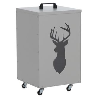 Hhg [nunca Usado] Contenedor De Pellets Hhg-248 Hirsch, Caja De Almacenamiento Para Pellets O, Por Ejemplo, Pienso Para Animales, Con Ruedas, 65 X 36 X 36